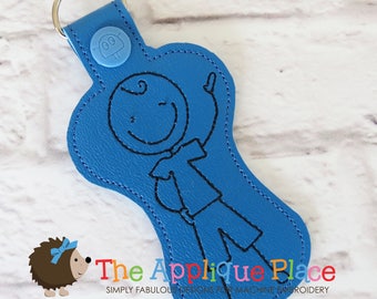 Diseño de llavero - Padre - Máquina bordado PATRÓN Archivo digital , En el diseño del aro Descargar llavero , ITH Bag Snap Tab - Applique Place