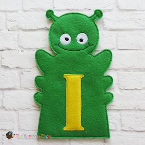 I for Insect - Hand and Finger Puppet - In The Hoop Machine Embroidery Applique Design - ITH Puppet - Embroidery Machine Puppet Pattern