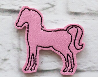 ITH Horse Silhouette Feltie - In the hoop Feltie - Machine Embroidery PATTERN Digital File Download Design - In The Hoop - Horse feltie