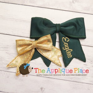 In the hoop Cheer Bow - Embroidery Design - Hair Accessory - In The Hoop ITH - Machine Embroidery PATTERN - Digital Download Design Hair Bow