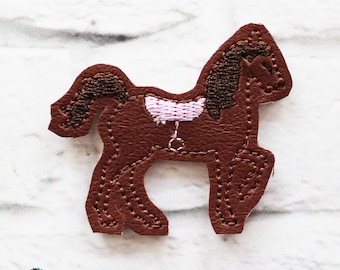 ITH Horse 3 Feltie - In the hoop Feltie - Machine Embroidery PATTERN Digital File Download Design - In The Hoop - Horse and Farm feltie