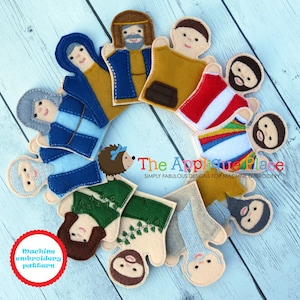 Finger Puppets Embroidery Design - Ancient Bible Finger Puppets - In The Hoop - Embroidery Machine Design Files - EMBRoiDeRy MaCHiNe PaTTeRN