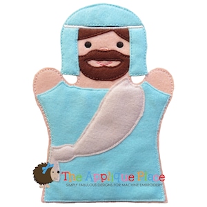 Bible Puppet Pattern - Joseph Hand and Finger Puppet Design - In The Hoop Machine Embroidery Design - ITH - Applique Digital File