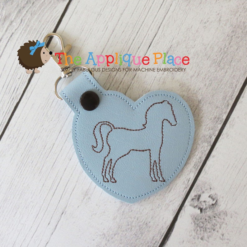 Ith key fob snap tab horse machine embroidery sybju  etsy Ith key fob snap tab horse machine embroidery sybju  etsy