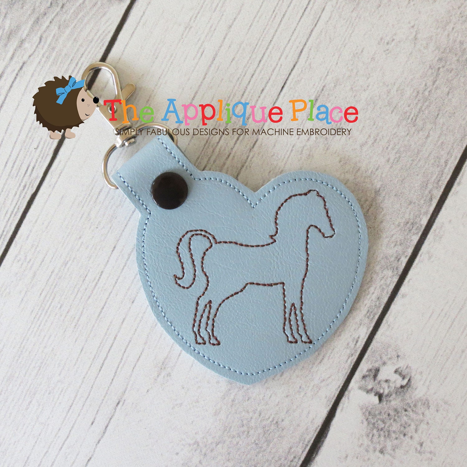 ITH Key Fob Snap Tab Horse Machine Embroidery PATTERN Etsy