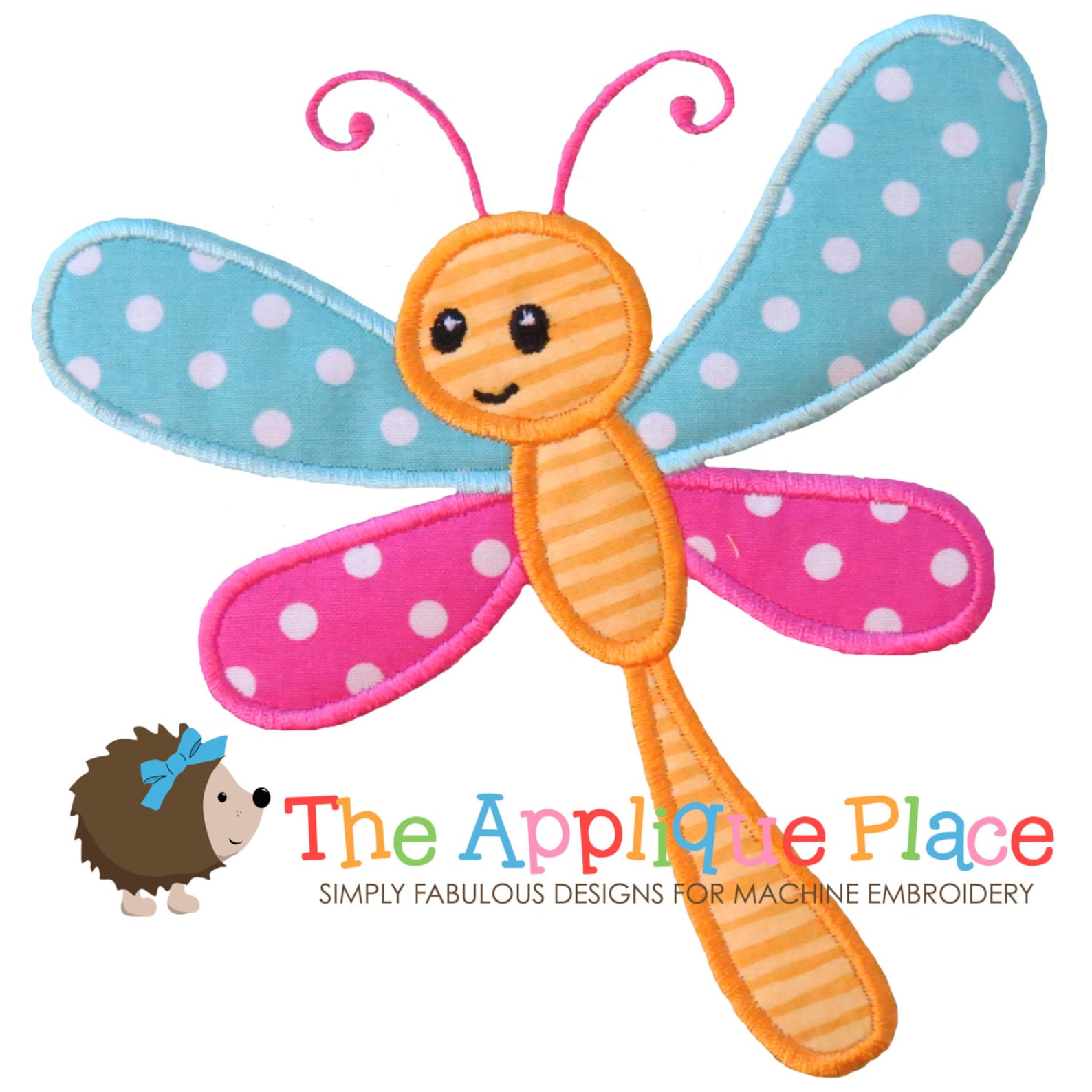 Embroidery Pattern Dragonfly Applique Design Instant Etsy