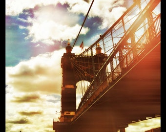 John A. Roebling Suspension Bridge in Cincinnati