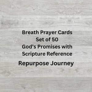 50 Breath Prayers with Scripture | Digital Download Breath Cards | Breath Prayers | Scripture Cards | Prayer Cards by Repurpose Journey
