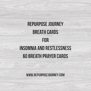 60 Breath Prayers for Insomnia and Restlessness - Digital Download - Prayer Cards - Sleep - Scripture Cards - Everyday Breath Prayers