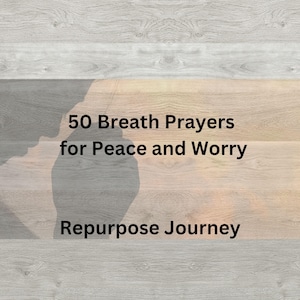 Oraciones de aliento para la paz y la preocupación / Descarga digital / Meditación cristiana / Escritura / Oración / Viaje de reutilización / Estudio bíblico / Diario
