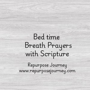 Oraciones de respiración antes de dormir por la noche - Escritura - Oraciones de respiración cristianas antes de dormir con Escritura - Descarga digital (juego de 10) / Diario / Oración