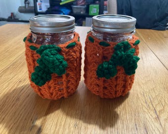Pumpkin Mason Jar Covers