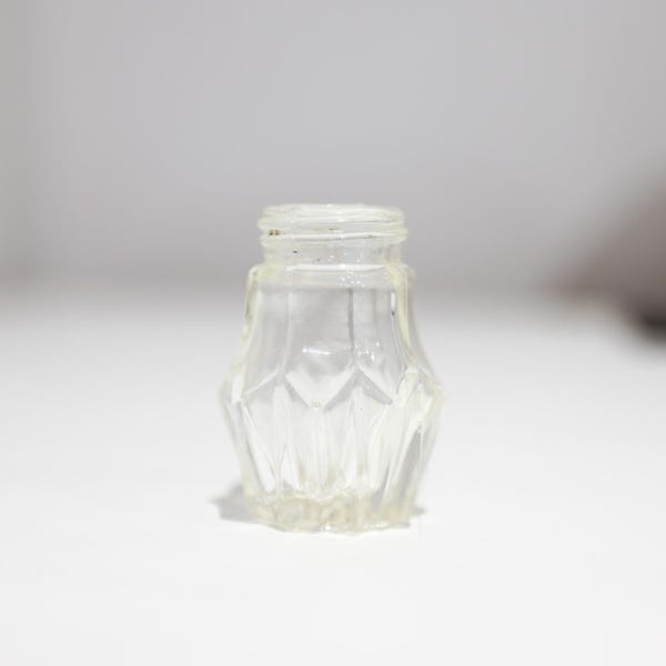 Tiny Beautiful small c1900s antique cut glass style bottle vial perfume beauty