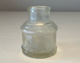 Frühes Vintage viktorianisches Tintenglas aus Glas