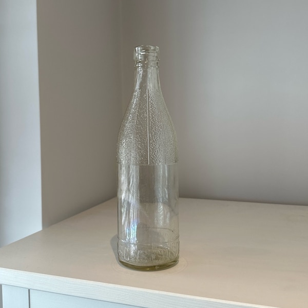 Beautifully Embossed CWS clear glass vintage Bottle Co-operative Wholesale Society