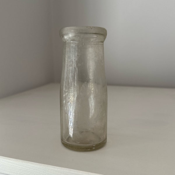 Thick UGB Vintage Milk Dairy clear glass bottle jar