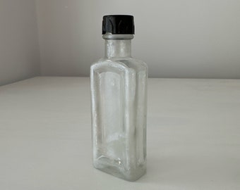 Viktorianische 1900er Jahre Klarglasflasche mit Originaldeckel