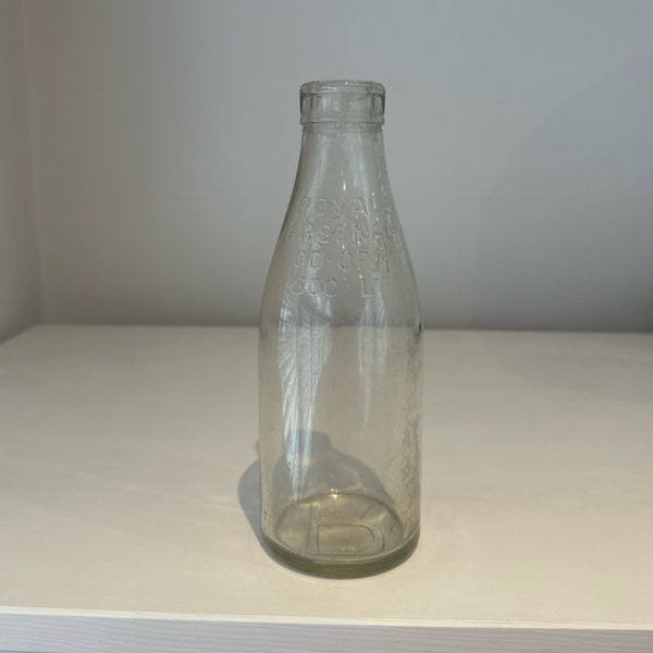 Royal Arsenal Co-Operative Society Ltd glass milk or mineral water bottle London