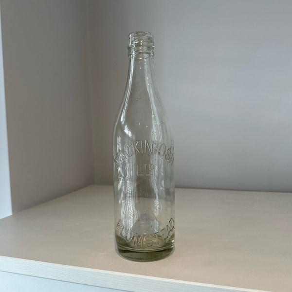 Mackintosh ltd Plumstead MB 1958 Ginger Beer soft drinks Mineral Waters clear glass vintage Bottle