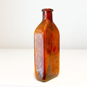 Vintage Allen & Hanburys Amber Bottle Chemist Pharmaceutical medicine bottle antique amber glass