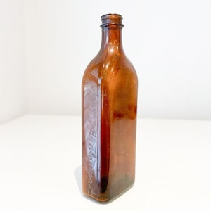 Large Vintage Allen & Hanburys Amber Bottle Chemist Pharmaceutical medicine bottle antique amber glass
