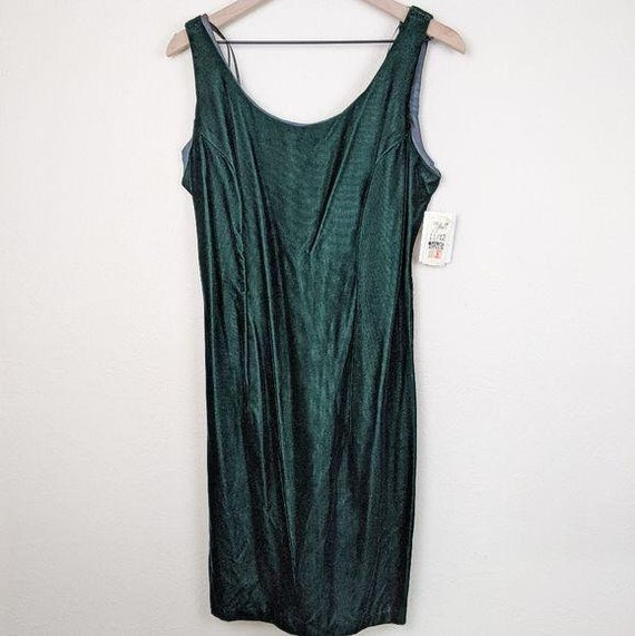 Jessica McClintock Green Velvet Sleeveless Dress