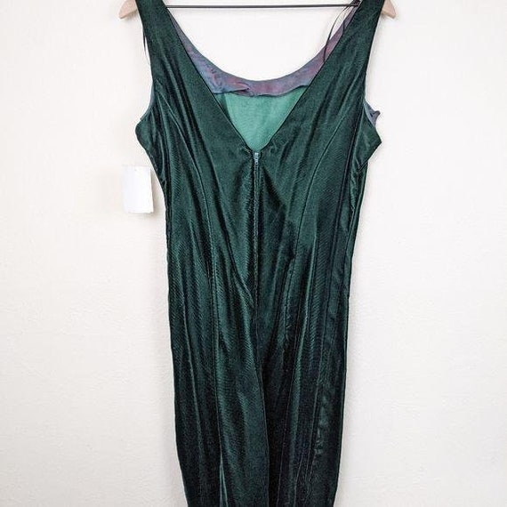 Jessica McClintock Green Velvet Sleeveless Dress - image 6