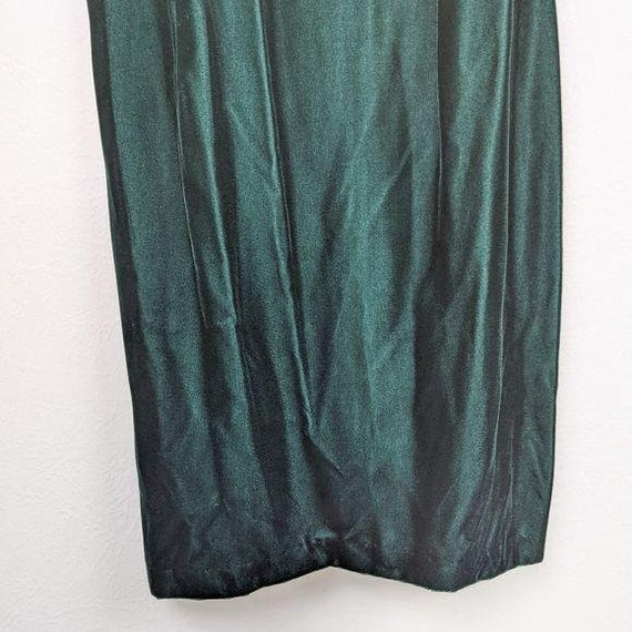 Jessica McClintock Green Velvet Sleeveless Dress - image 4