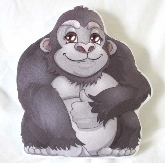 Gorilla Pillow Animal Pillow Gorilla Shape Pillow Soft Baby Etsy