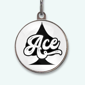 Nieśmiertelnik dla psa Ace of Spades, personalizowany identyfikator dla zwierząt, dwustronny, trwały i stylowy,