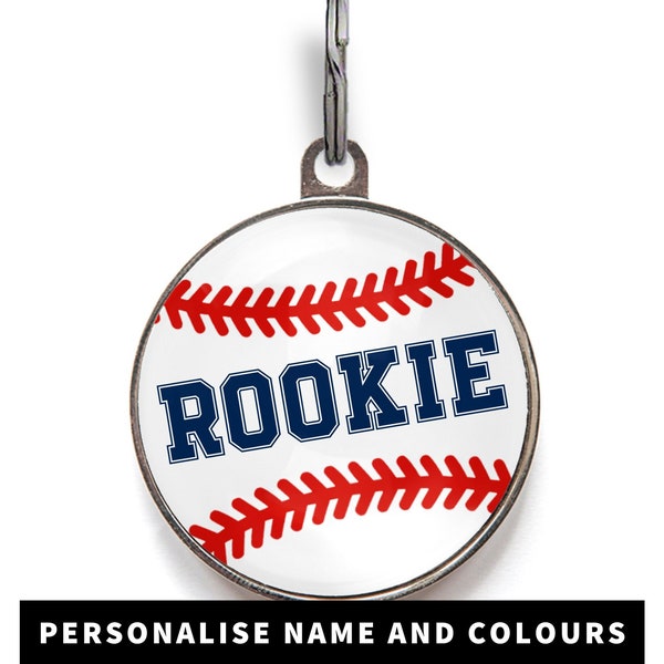 Baseball Dog Tags, Personalized Name Tag For Cats and Dogs