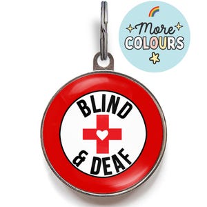 Blind and Deaf Pet Tag | Custom Medical Alert for Dogs and Cats | Blind & Deaf Dog Tag | Deaf Pet ID Tag | Blind Dog ID Tag