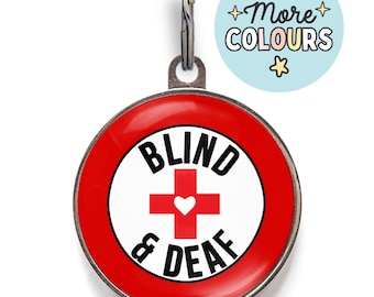 Blind and Deaf Pet Tag | Custom Medical Alert for Dogs and Cats | Blind & Deaf Dog Tag | Deaf Pet ID Tag | Blind Dog ID Tag