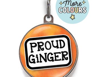 Funny Dog Tag - Proud Ginger Pet Tag for Cats and Dogs - Funny Personalized Orange Cat Dog ID Tag - Cute Gift for Ginger Pets - Customized