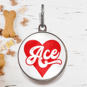Médaille pour chien Ace | Cartes à jouer Dogtag - As de coeur, As de pique, As de trèfle, As de carreau