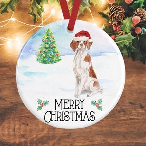 Brittany Spaniel Ornament Spaniel Christmas Decoration Brittany Dog Gifts Personalised Dog Decoration Spaniel Lover Pet Memorial