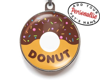 donut dog tag