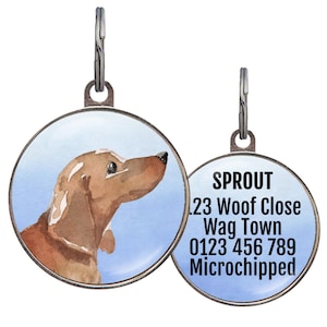 Dachshund Dog Tag, Dachshund Gift, Handmade Dog Tag for Weiner Dog