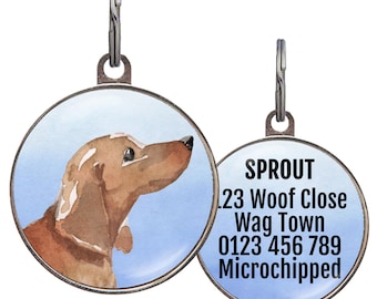 Dachshund Dog Tag, Dachshund Gift, Handmade Dog Tag for Weiner Dog