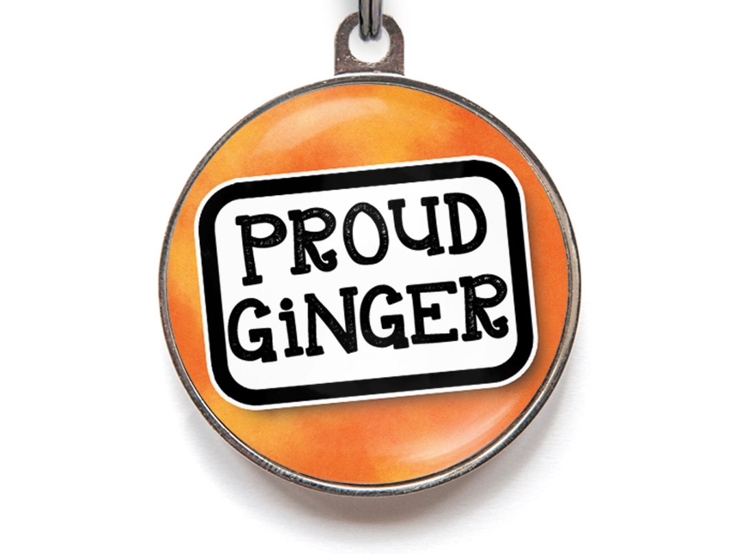 Ginger Dog Tag Orange Dog Tag proud Ginger Funny Etsy UK