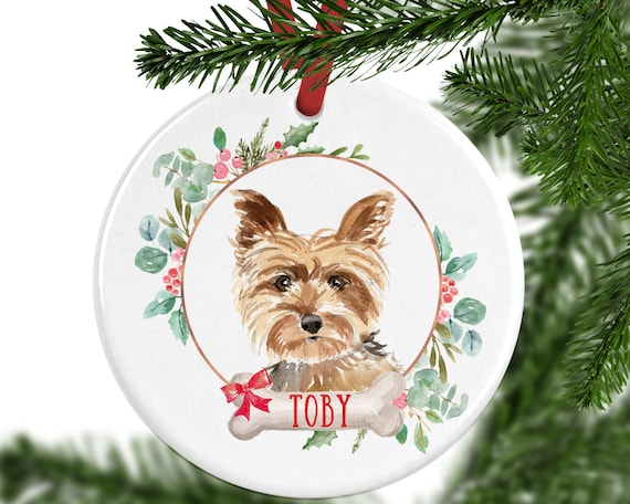 Yorkshire terrier hotsell christmas ornaments