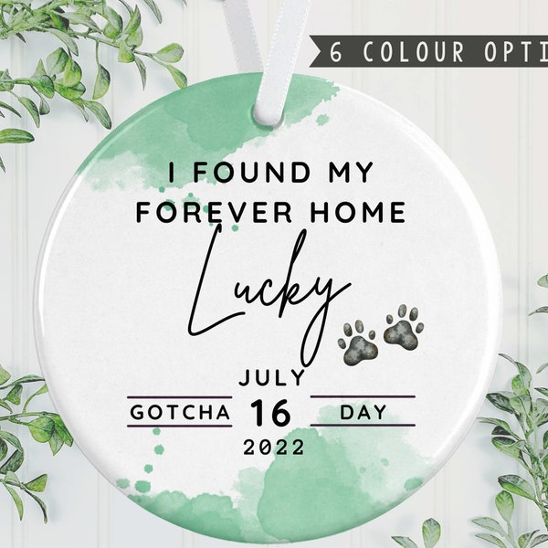 Gotcha Day Ornament, Hond Adoptie, Huisdier Adoptie Cadeau, Nieuw Puppy Ornament, Reddingshond Forever Home Decoratie