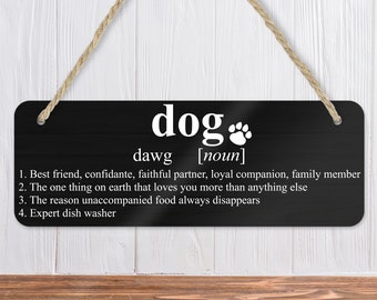 Dog Definition Sign For Walls And Doors - Birthday Gifts, Gifts For Dog Lovers, Anniversary Gifts
