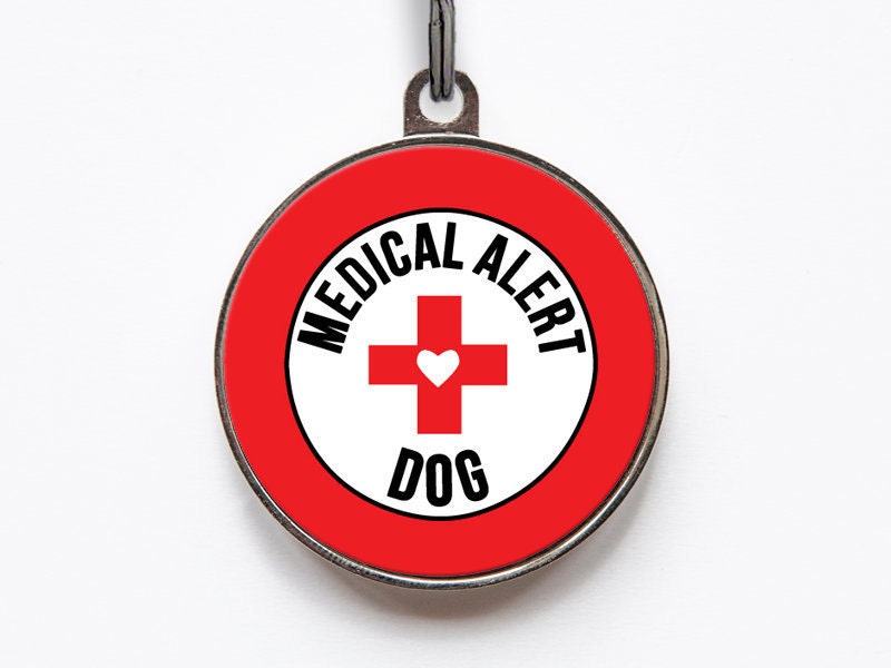Medical Alert Dog Tag For Dogs FREE Personalization Color Etsy