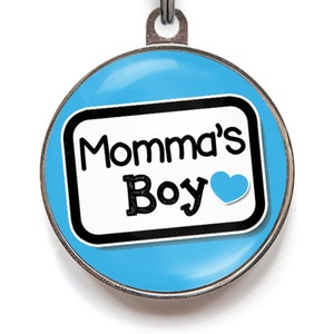Funny dog tag - Momma's Boy