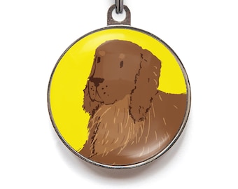 Irish Setter Dog Tag - Brown Dog Tag, Personalised Dog Tags for Setters