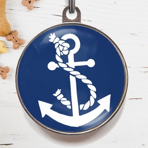 Nautical Anchor Pet Tag For Cats And Dogs | FREE Personalization