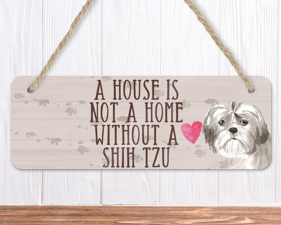 Short Haired Shih Tzu Wall Or Door Sign For Shih Tzu Lovers Etsy