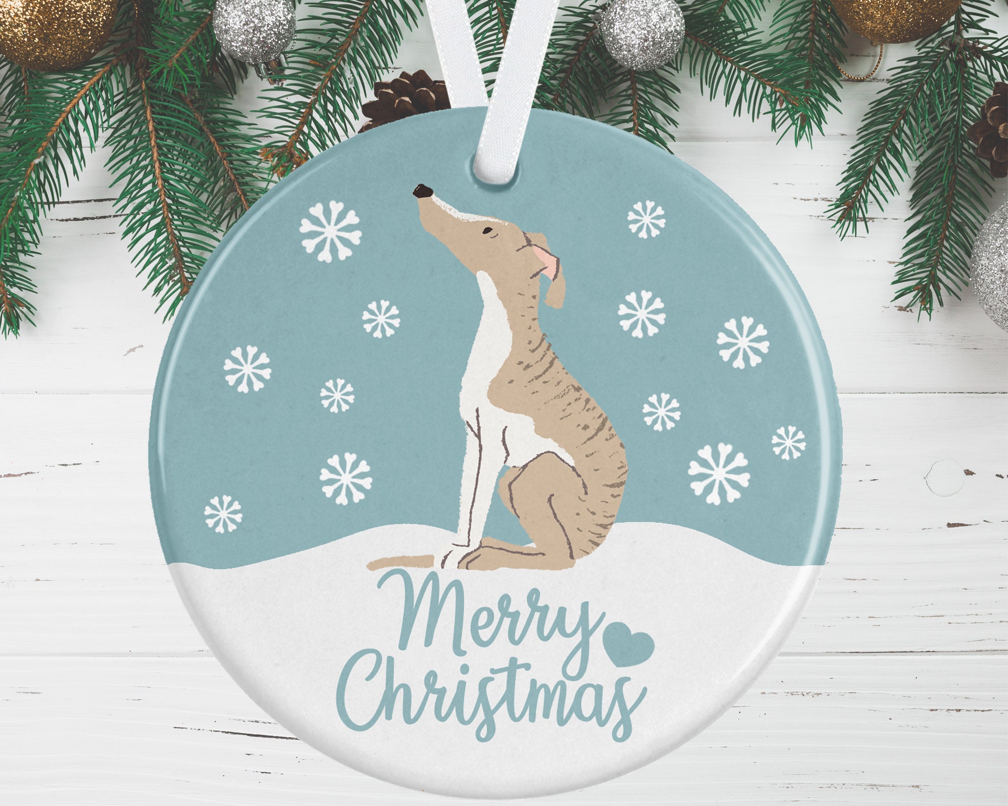 Personalised Whippet Christmas Ornament Whippet Tree Etsy