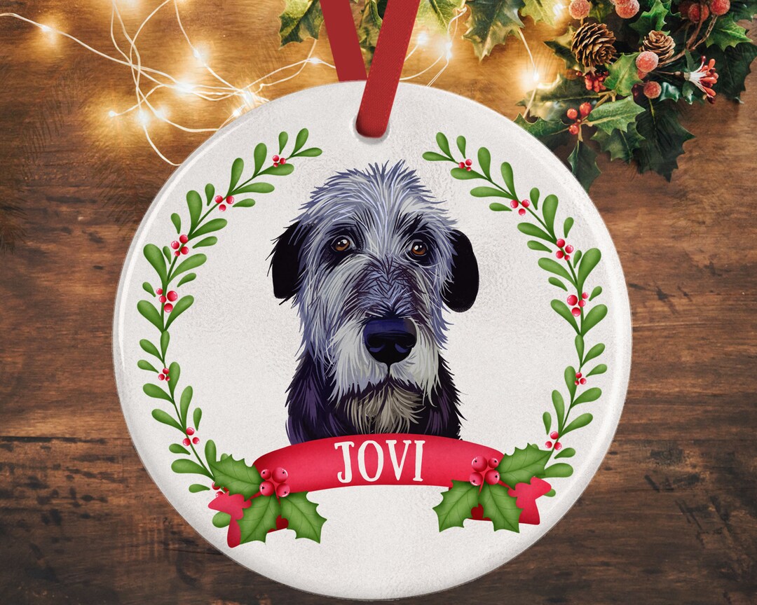 Irish wolfhound christmas ornaments Clearance